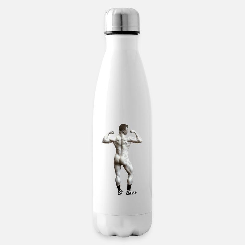 Nackter Mann mit Socken - Isolierflasche - Weiß
