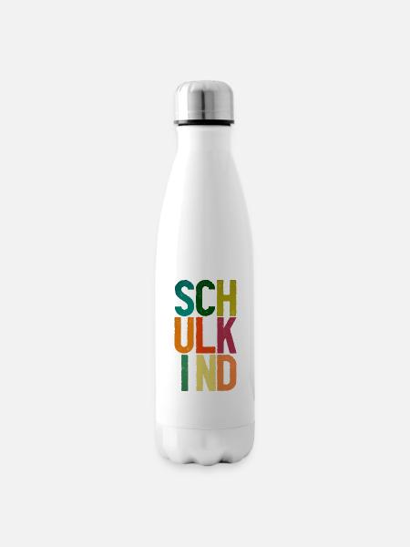 Schulkind Bunt - Isolierflasche - Weiß