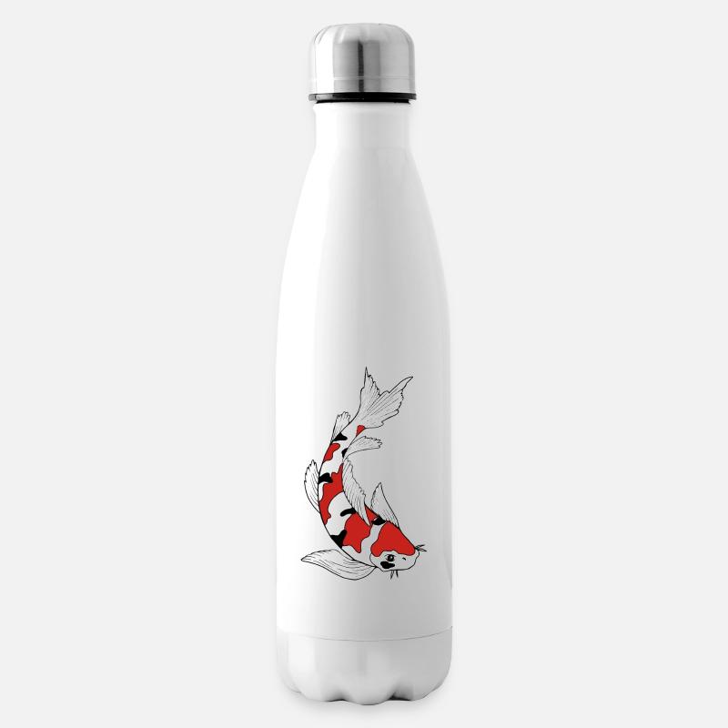 Koi Karpfen - Isolierflasche - Weiß