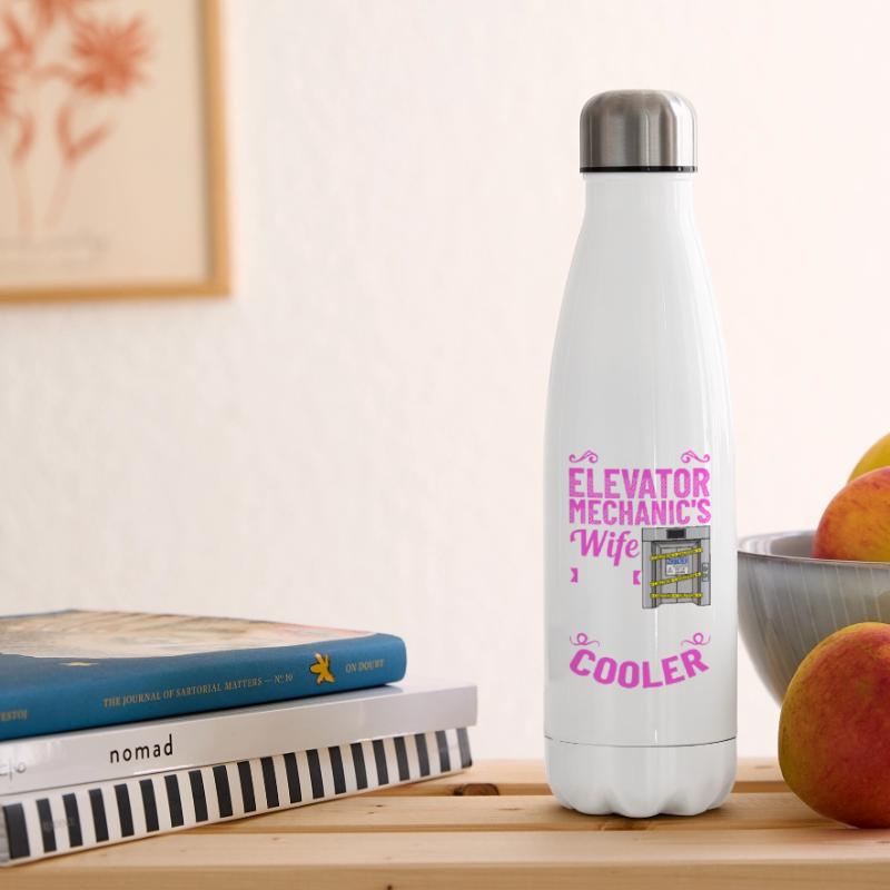 Elevator Elevator System Technician Woman Elevator Elevator Insulated Water Bottle