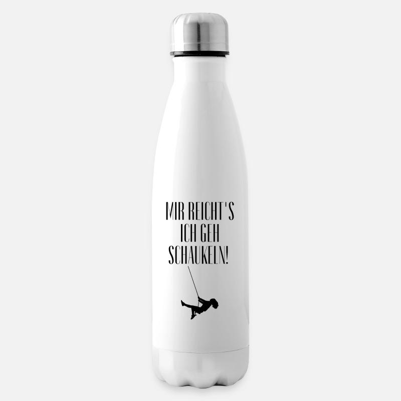 Schaukelpause - Statement mit Schwung - Isolierflasche - Weiß