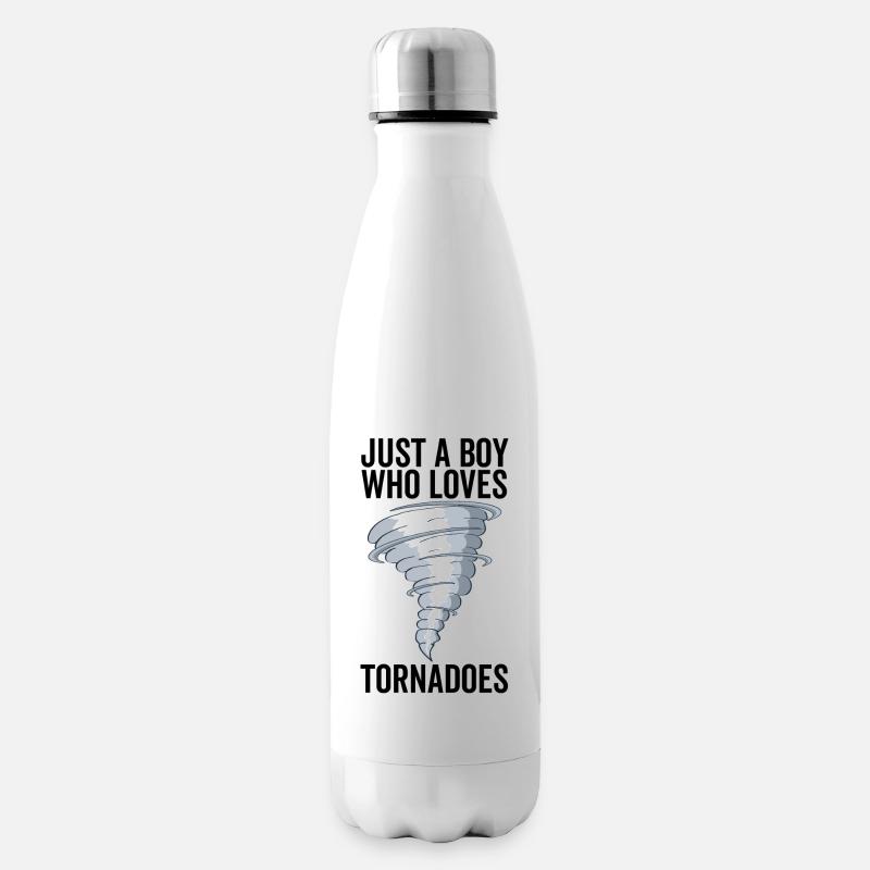 Juste un garçon qui aime les tornades - Bouteille isotherme - blanc
