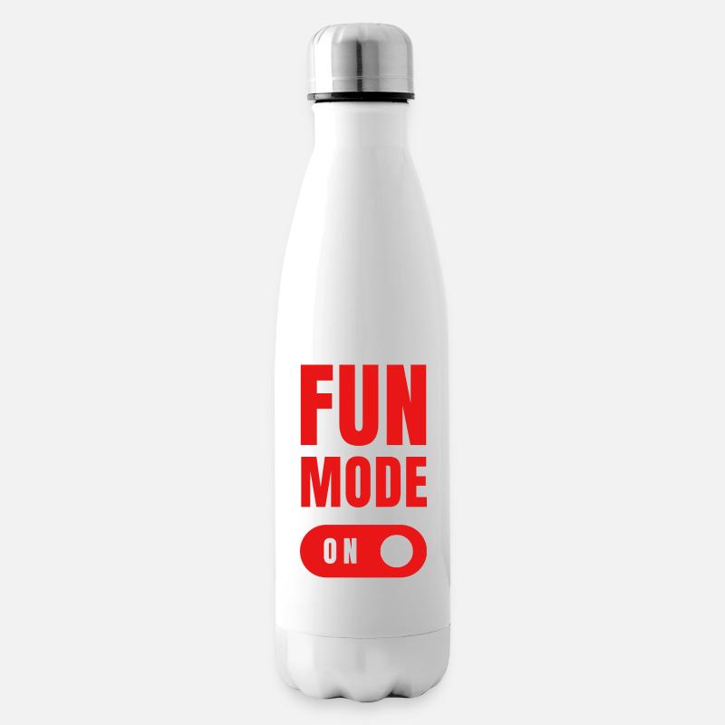 Fun mode on - Insulated Water Bottle - white