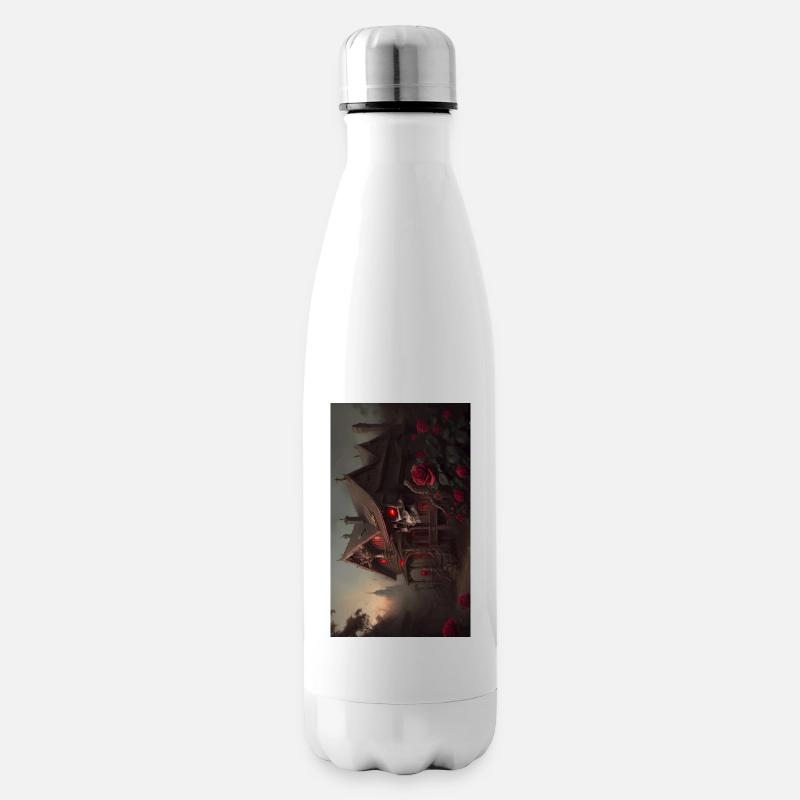 Schädelhaus - Isolierflasche - Weiß