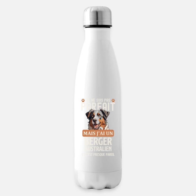 Berger australien chien doux - Bouteille isotherme - blanc