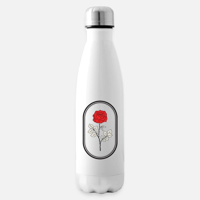Rose Logo - Bouteille isotherme - blanc