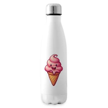 Smiling Ice Cream Creation - Insulated Water Bottle - white - Right
