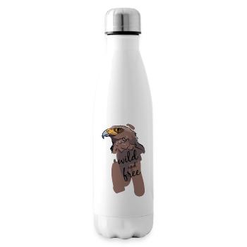 Bussar – wild and free - Insulated Water Bottle - white - Right