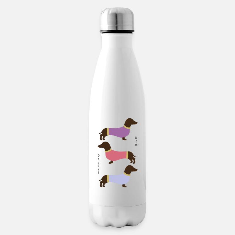 Dackel Mom - Isolierflasche - Weiß
