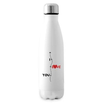 I Love You Declaration of Love - Insulated Water Bottle - white - Right