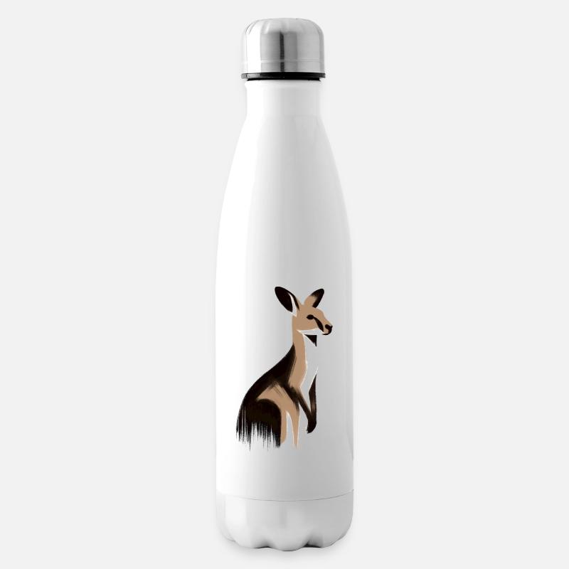 Känguru - Isolierflasche - Weiß