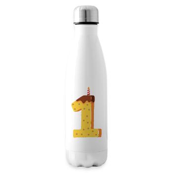 Erstes Jubiläum - Isolierflasche - Weiß - Rechts