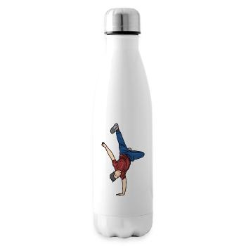 B Boy Drawing - Insulated Water Bottle - white - Right