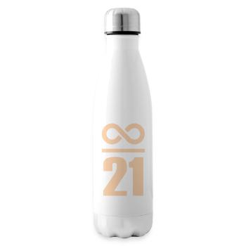 Unendlich durch 21 Millionen Bitcoin Unendlich  - Isolierflasche - Weiß - Rechts