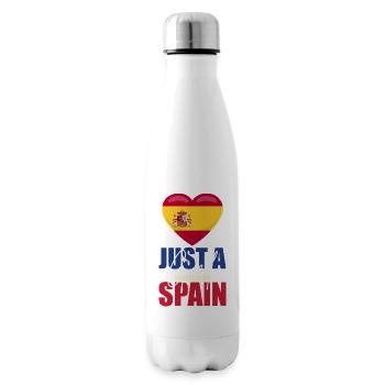 Drapeau Coeur Espagne Motif Amour - Bouteille isotherme - blanc - Droite