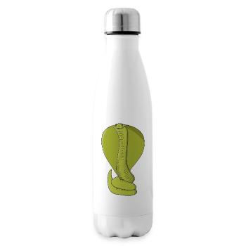 Cobra vert citron vibrant - Bouteille isotherme - blanc - Droite