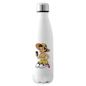 Influenceuse joyeuse - Bouteille isotherme - blanc - Droite