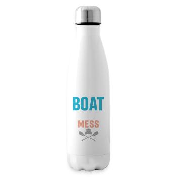 Les poils de mer s’en fichent - Bouteille isotherme - blanc - Droite