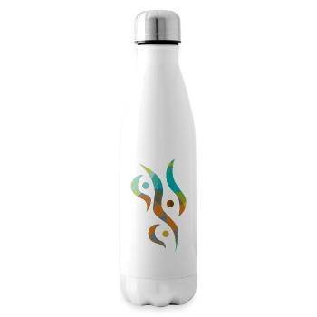 Yoga design_31 - Bouteille isotherme - blanc - Droite