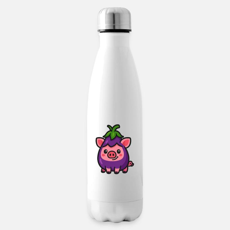 Schwein-Gina - Isolierflasche - Weiß