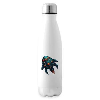 Colorful imaginative whimsical spaceship - Insulated Water Bottle - white - Right