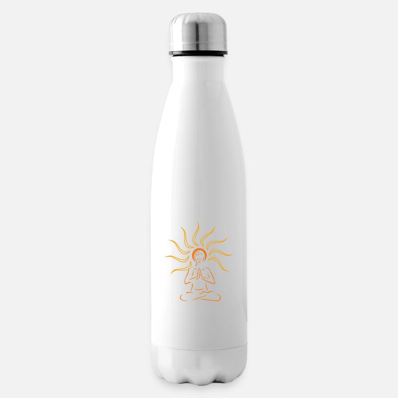Mediatation Soleil - Bouteille isotherme - blanc