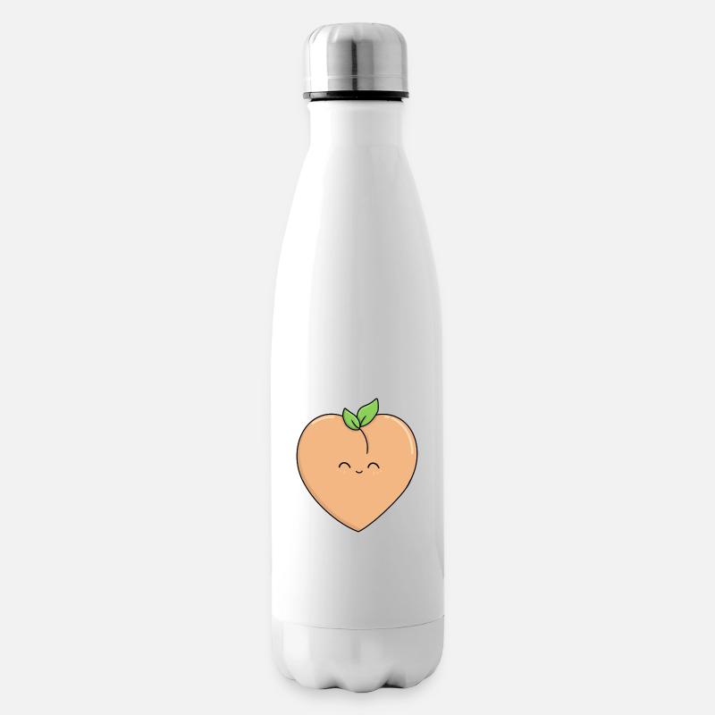 Liebe Pfirsiche - Isolierflasche - Weiß