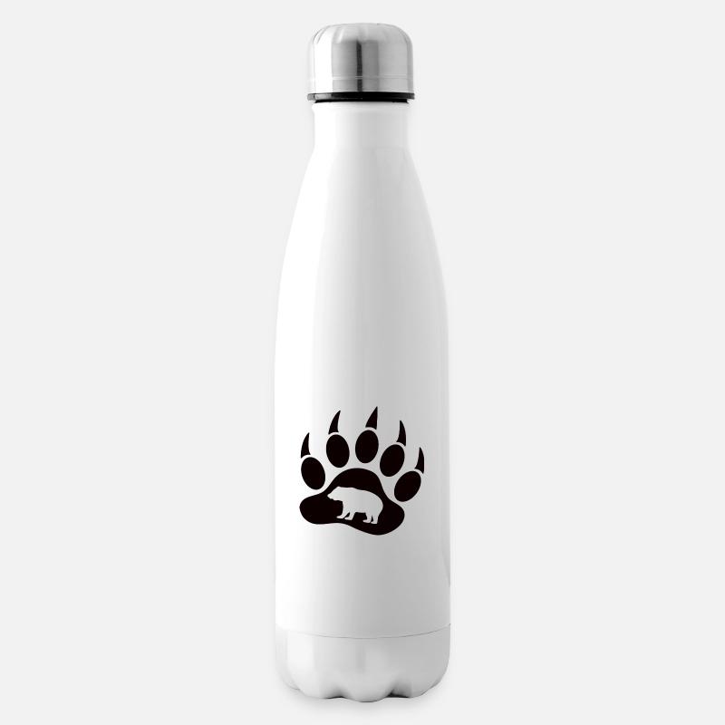 Bärentatze - Isolierflasche - Weiß