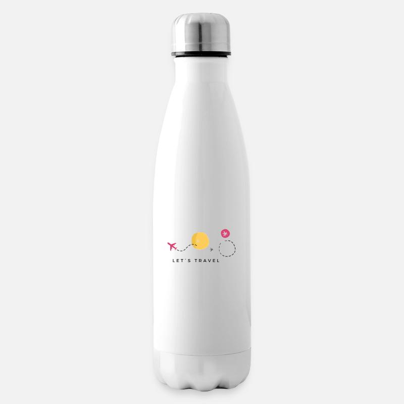 C’est parti pour le voyage - Bouteille isotherme - blanc