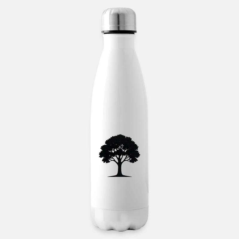 Stilvolle Baum-Kunst Illustration - Isolierflasche - Weiß
