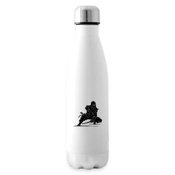Strength Training Warrior Style Leisure Ninja Athlete - Insulated Water Bottle - white - Right