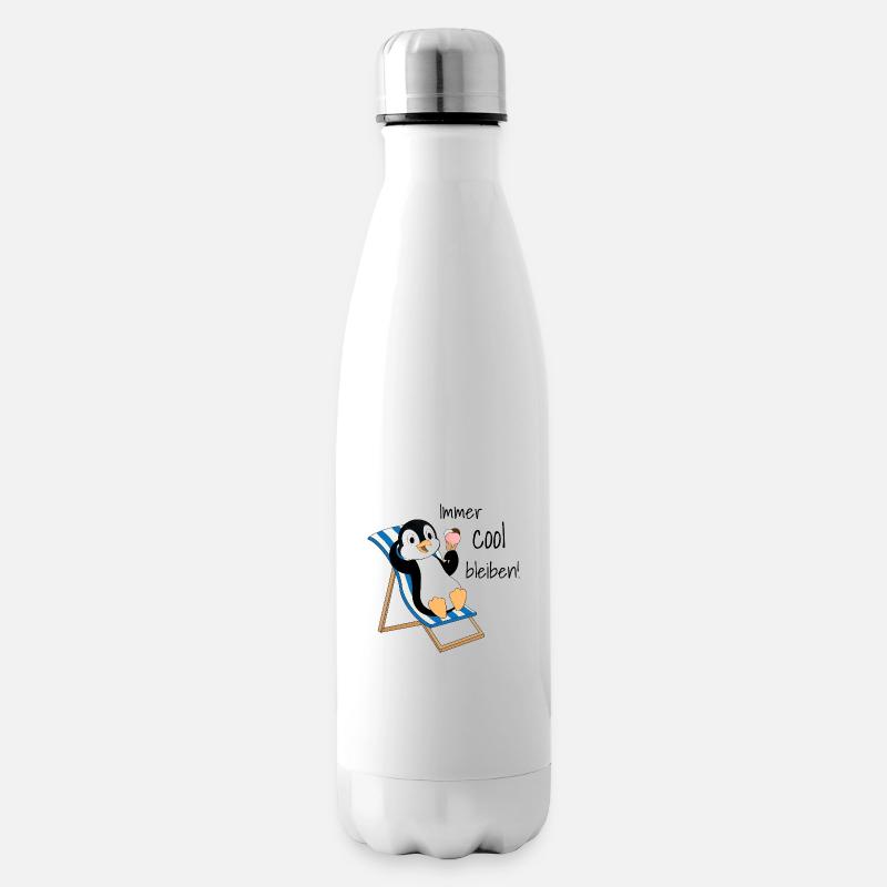 Immer cool bleiben! - Isolierflasche - Weiß