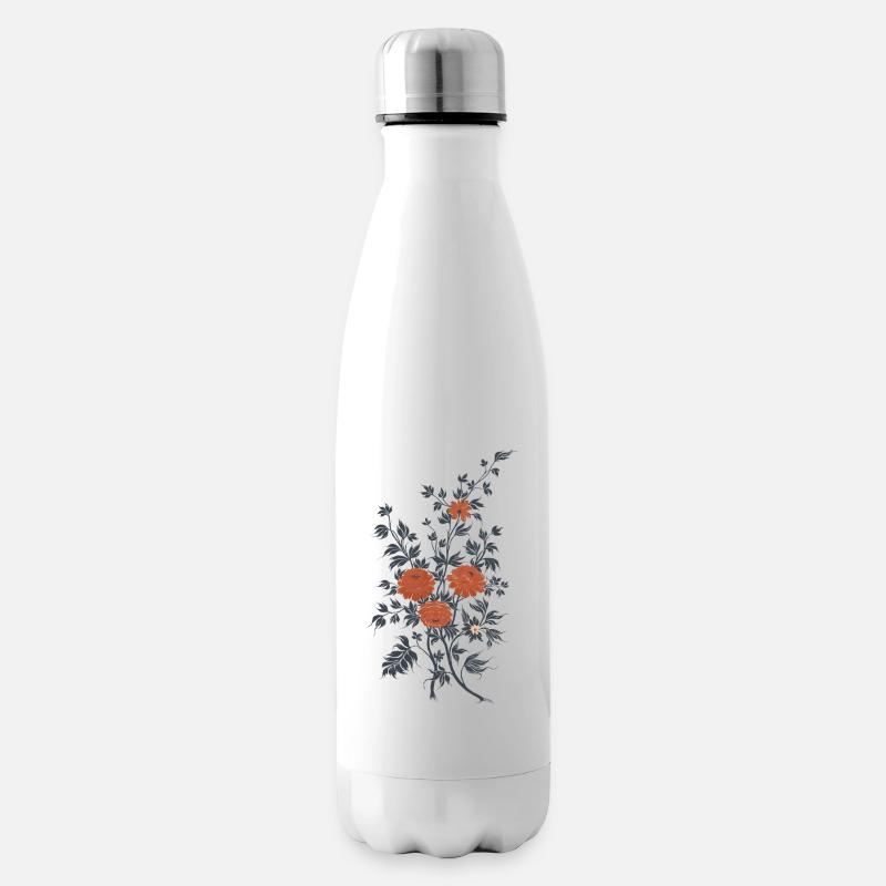 Les fleurs de Lars et Sigrin - Bouteille isotherme - blanc