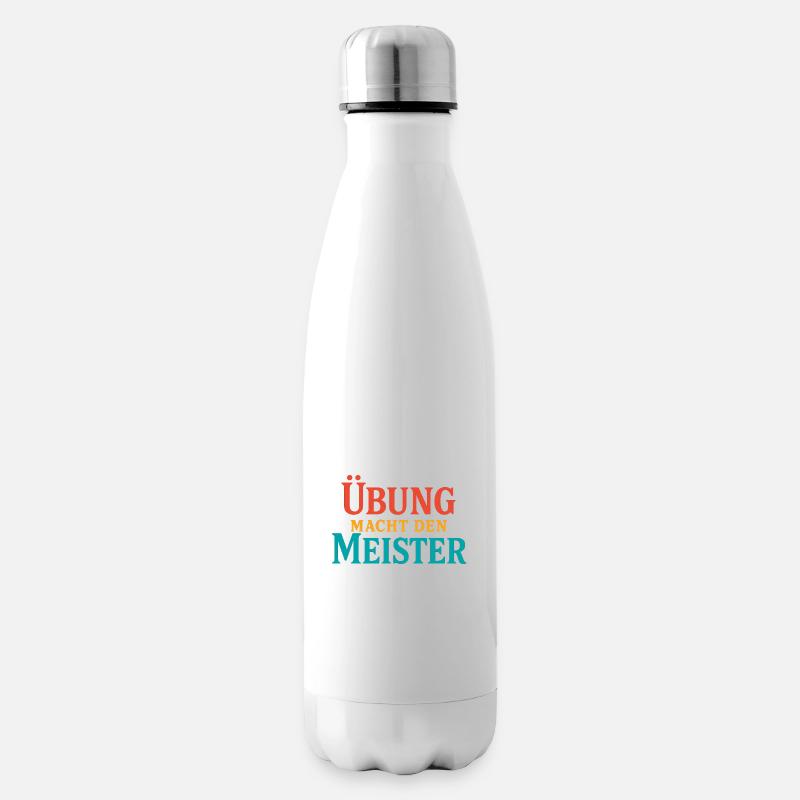 Übe das Schmieden des Meisters - Isolierflasche - Weiß