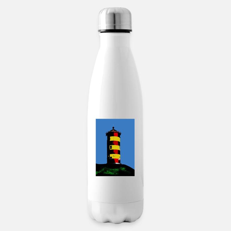 Leuchtturm Pilsum - Isolierflasche - Weiß