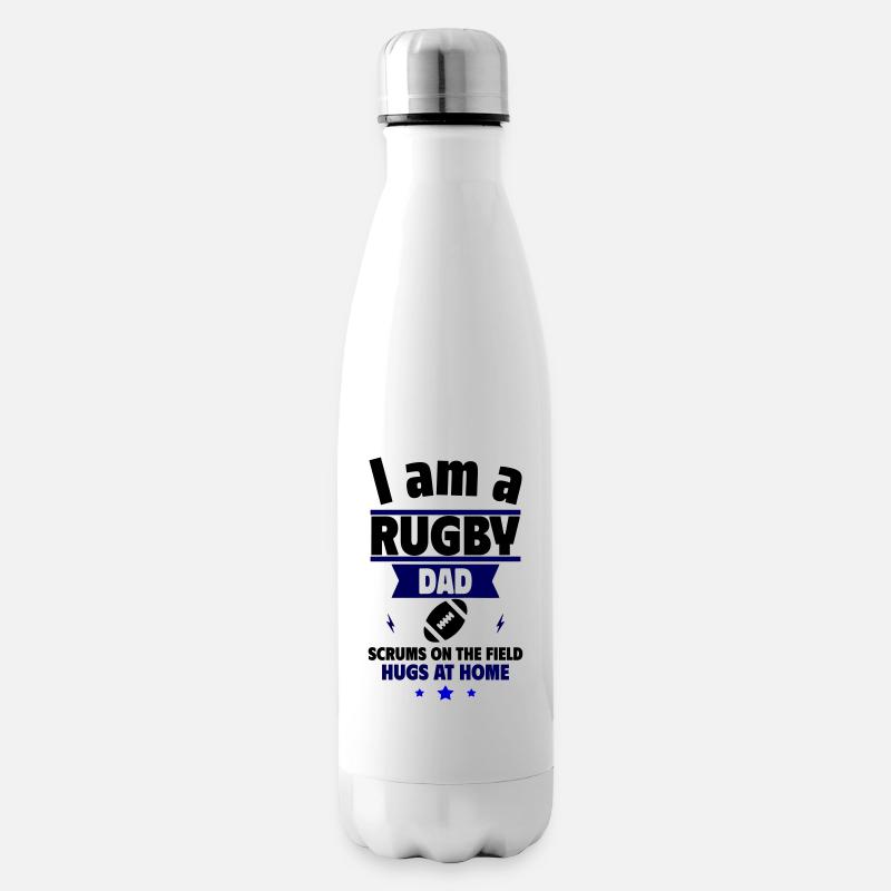 Vatertagsgeschenk Ich bin ein Rugby-Papa - Isolierflasche - Weiß
