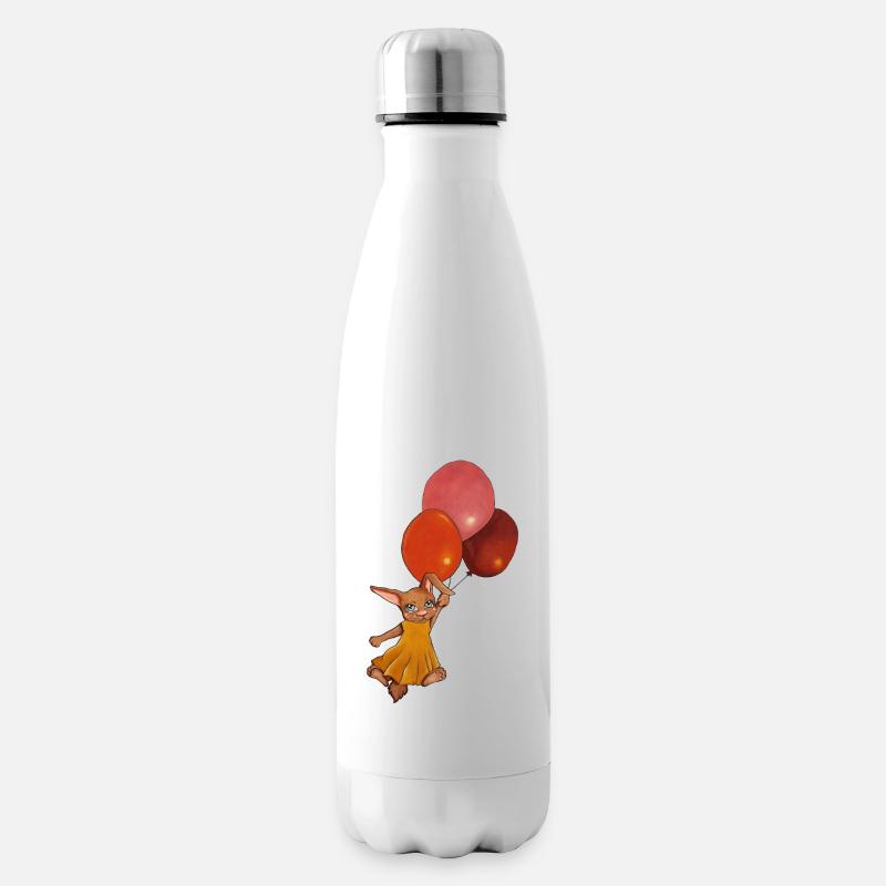 Rabbit with balloons - Insulated Water Bottle - white