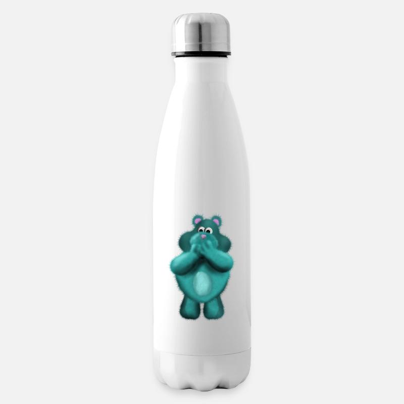 Fluffy der fluffige Teddybär - Isolierflasche - Weiß