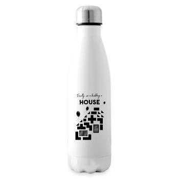 build a house black 2 - Insulated Water Bottle - white - Right