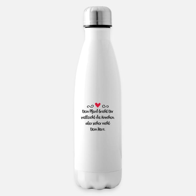 Pferd - Isolierflasche - Weiß