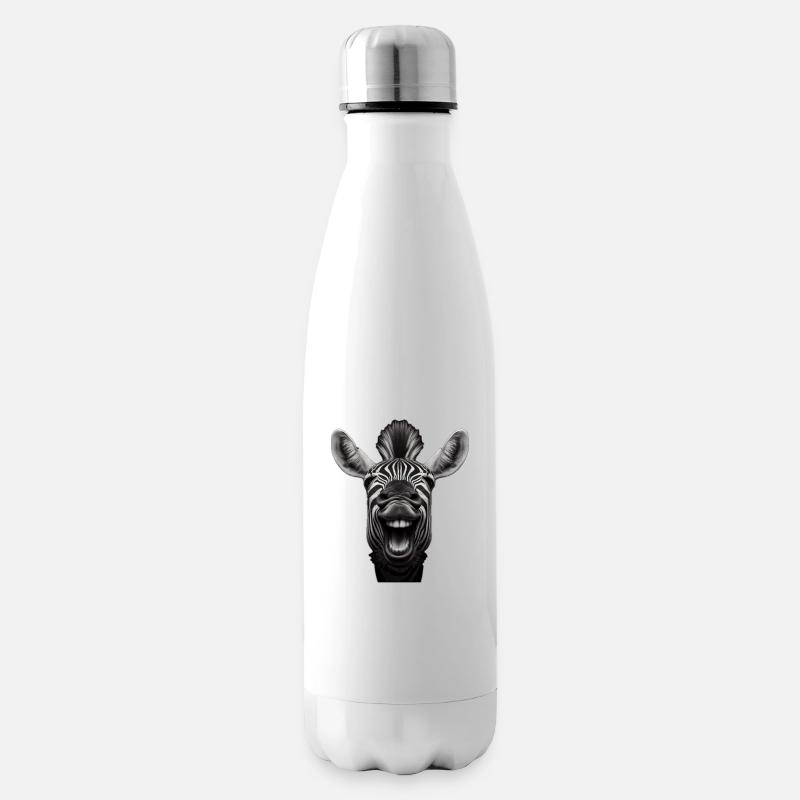 Lachender Esel 1 - Isolierflasche - Weiß