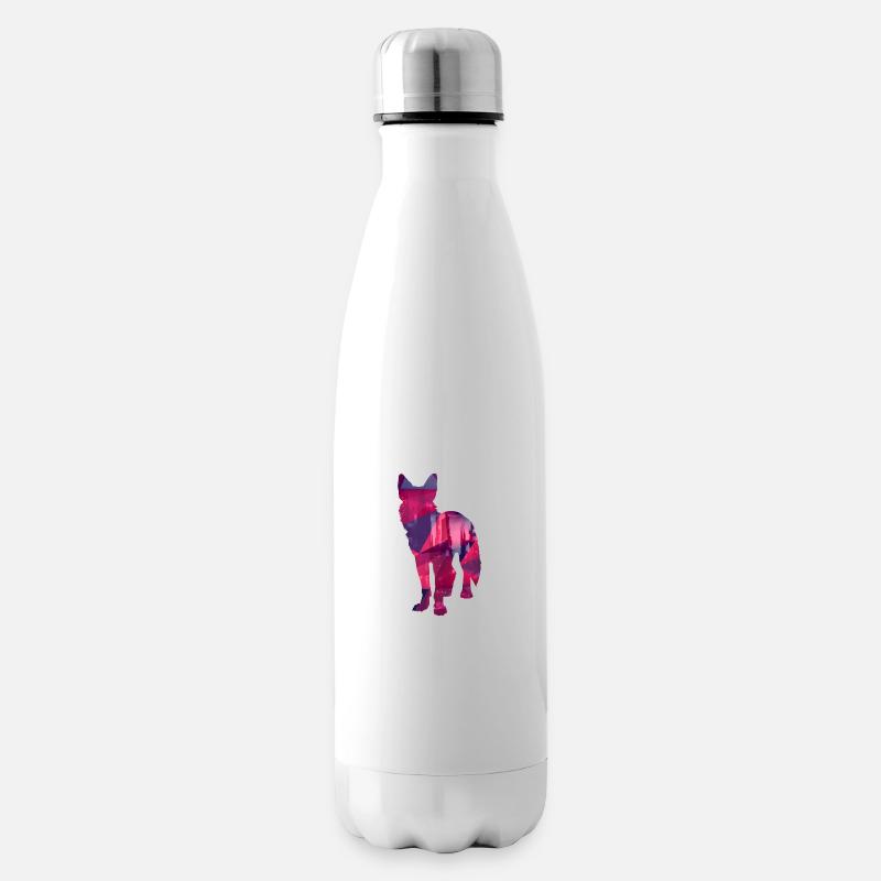 Dog low poly - Hunde Low Poly Design - Isolierflasche - Weiß
