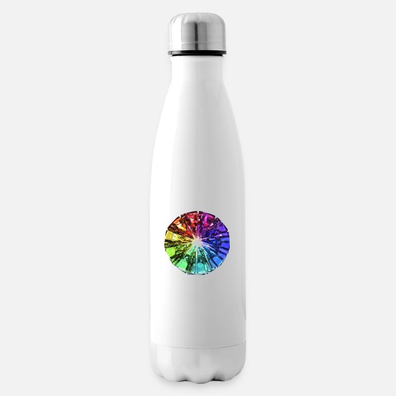 Pierre colorée - Bouteille isotherme - blanc