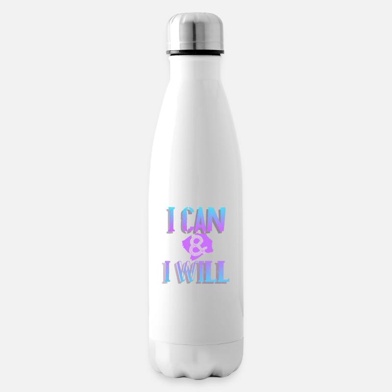 I Can & I Will - Isolierflasche - Weiß