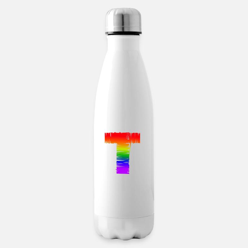 Rainbow T - Insulated Water Bottle - white