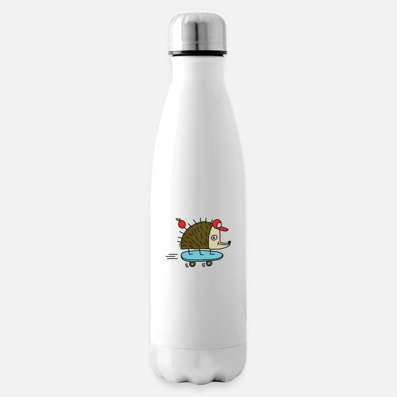 Skater Igel par cheslo - Bouteille isotherme - blanc