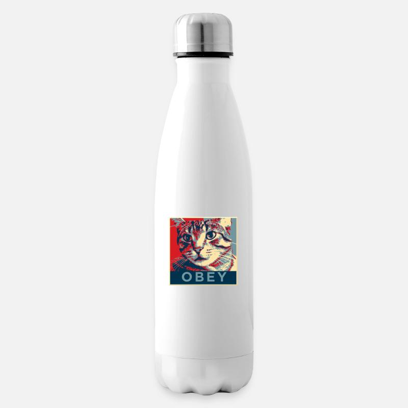 Obey the Cat! - Isolierflasche - Weiß