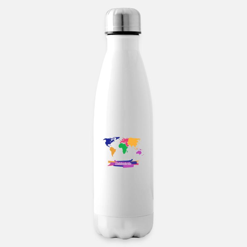 Discoverer voyage du monde - Bouteille isotherme - blanc