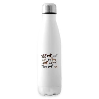 super mignon teckel , idée cadeau , poster - Bouteille isotherme - blanc - Droite