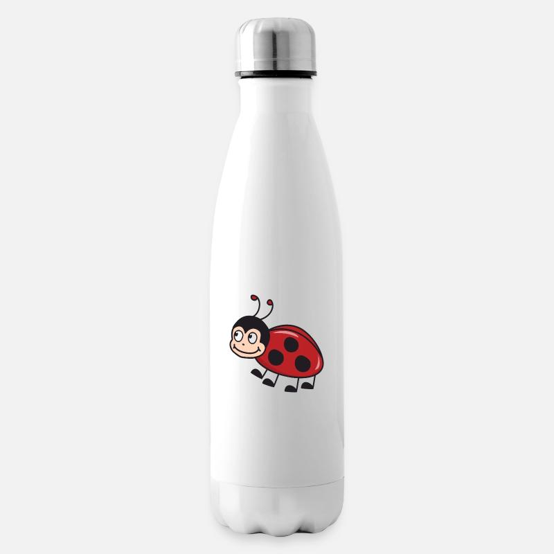 Marienkäfer Glück - Isolierflasche - Weiß